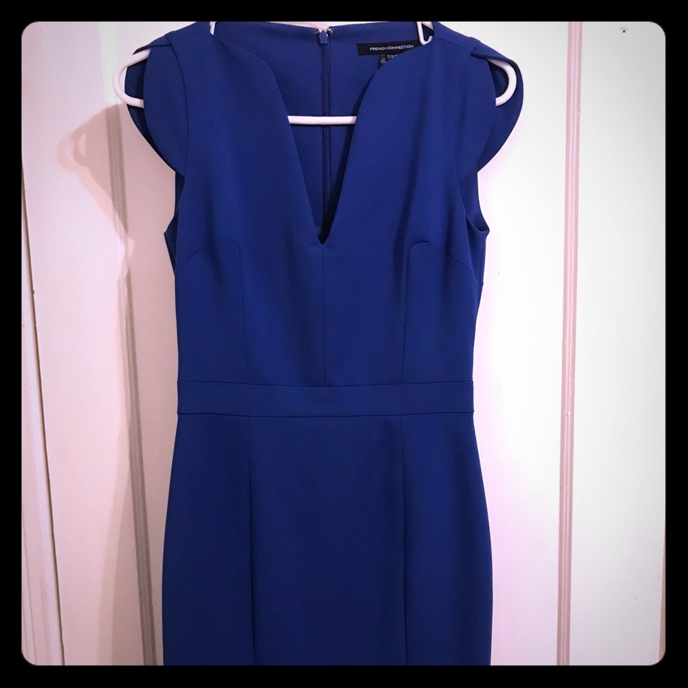 French Connection Blue Sleeveless Dress